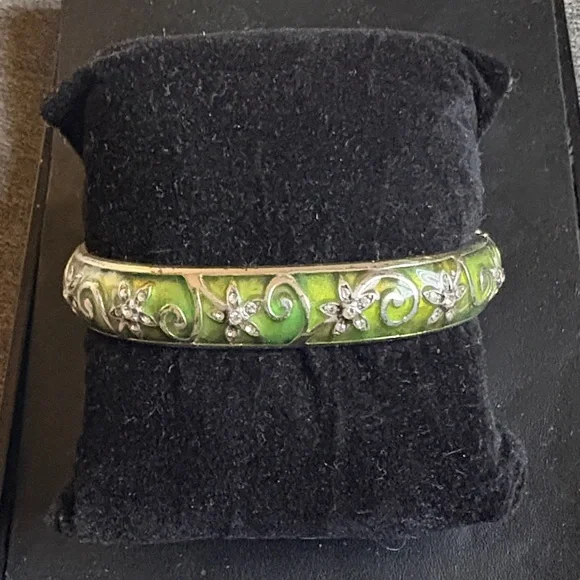 Brighton Green and Silver enamel Bracelet - Picture 2 of 4